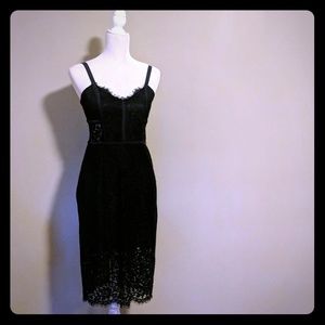 NWT Size 6 Express Little Black Midi Dress